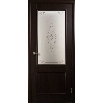 Дверь Новый Стиль "Вилла" ПВХ De Luxe (стекло с рисунком Р1)